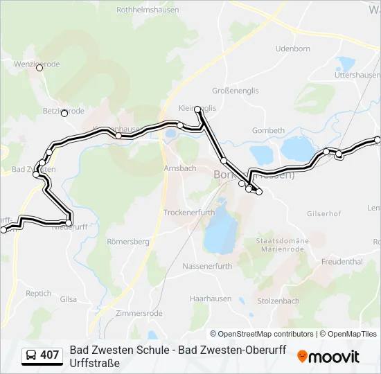 407 Bus Line Map