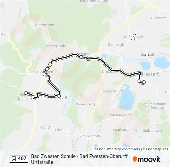 407 Bus Line Map