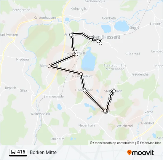 415 Bus Line Map