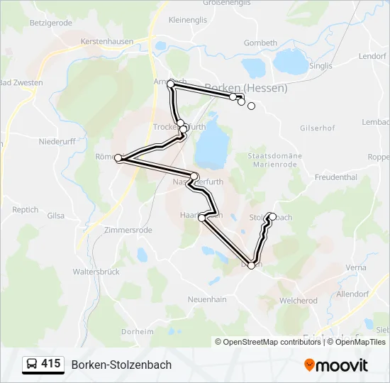 415 Bus Line Map