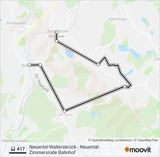 417 Bus Line Map