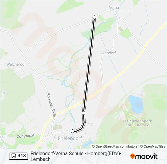 418 Bus Line Map