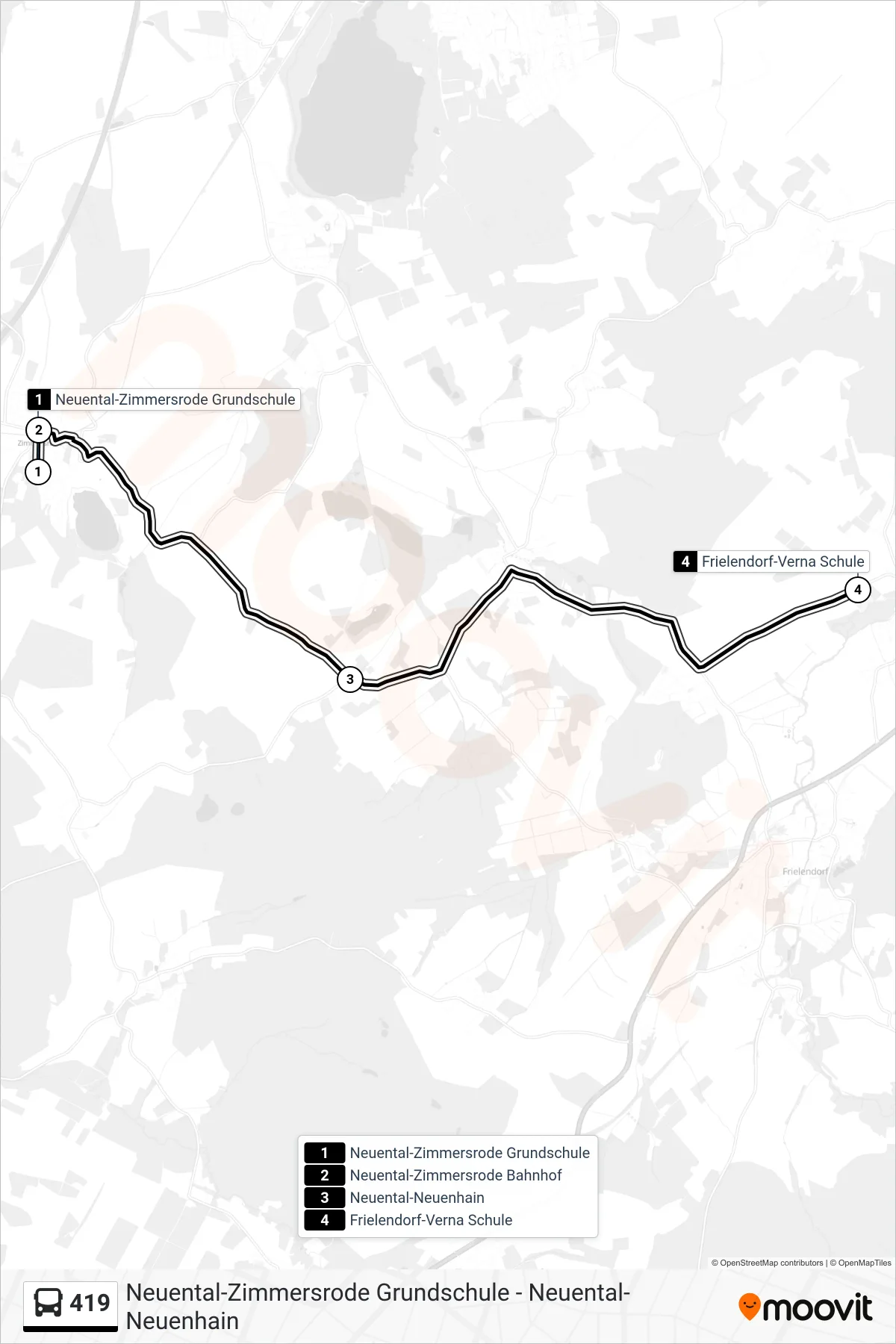 Linie 419 (Bus) Richtung Verna, Schule: Route und Haltestellen auf der Karte