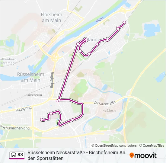 83 Bus Line Map