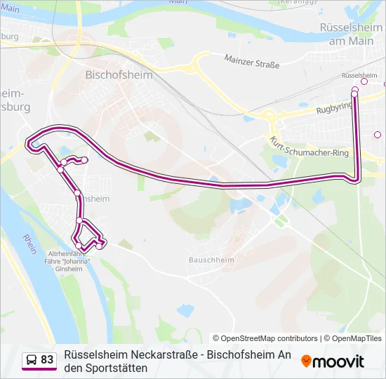 83 Bus Line Map