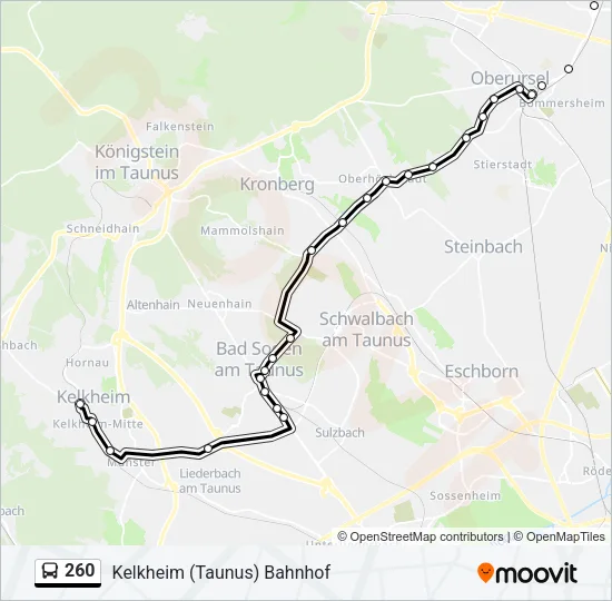 260 Bus Line Map