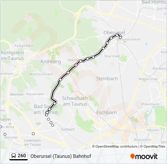 260 Bus Line Map