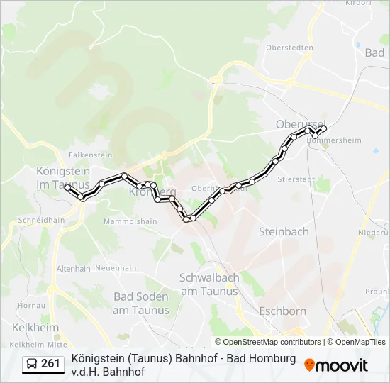 261 Bus Line Map
