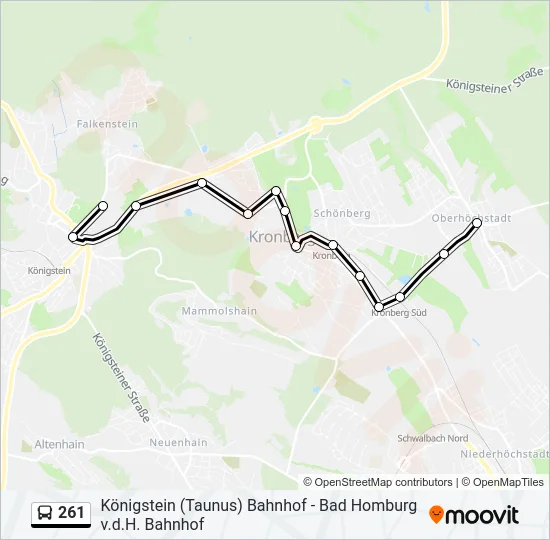 261 Bus Line Map