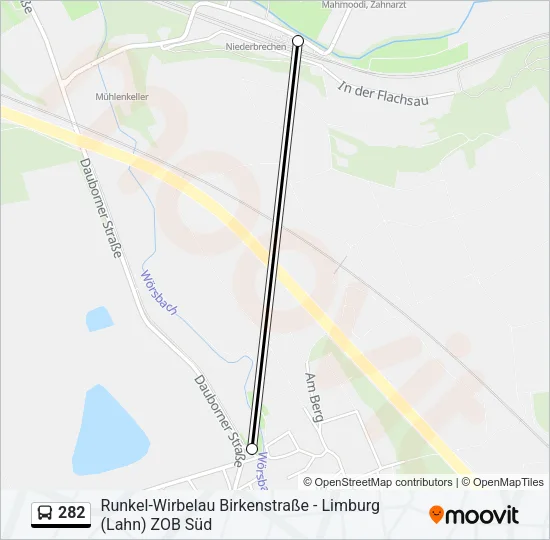 282 Bus Line Map