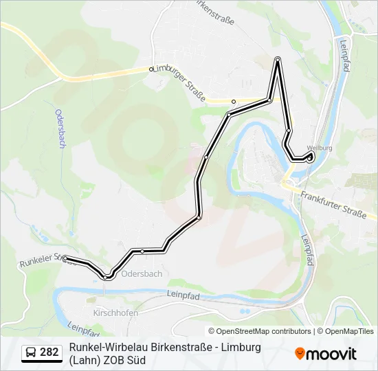 282 Bus Line Map