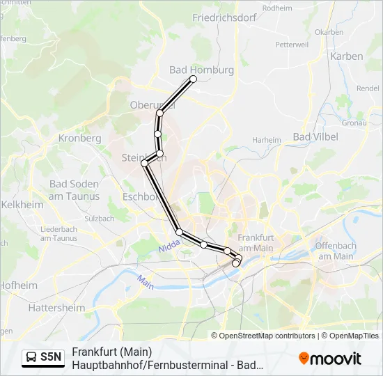 S5N Bus Line Map