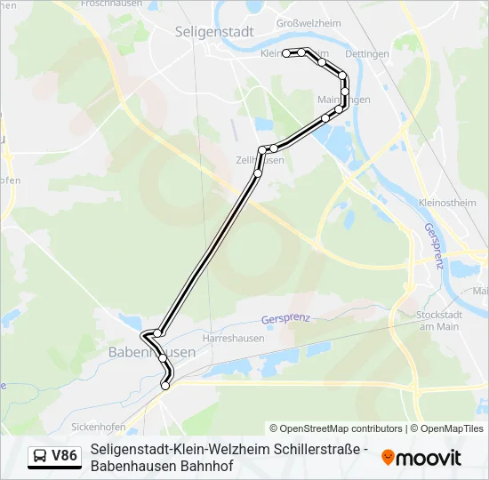 V86 Bus Line Map