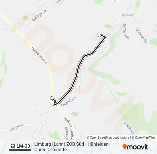LM-33 Bus Line Map