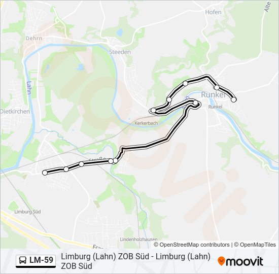 LM-59 Bus Line Map