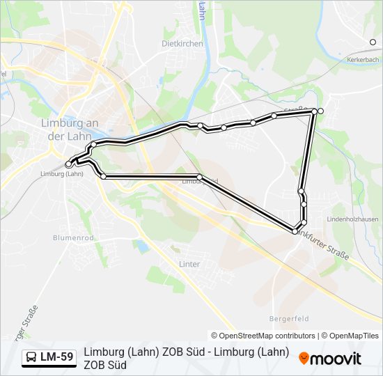 LM-59 Bus Line Map