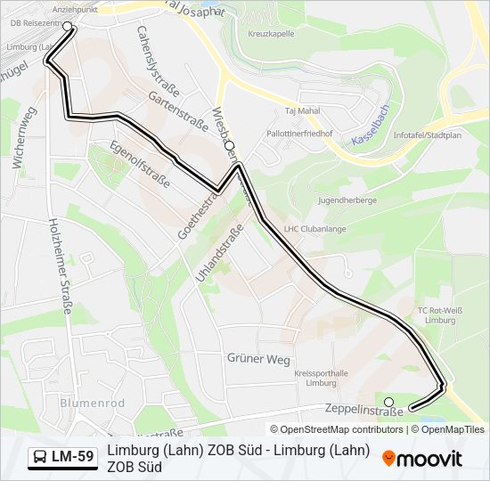 LM-59 Bus Line Map