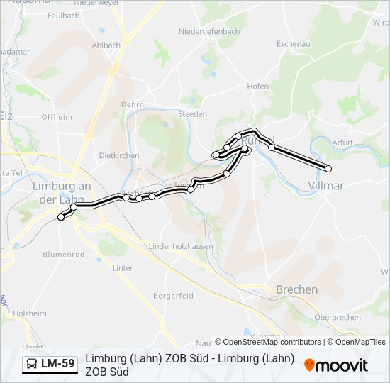 LM-59 Bus Line Map