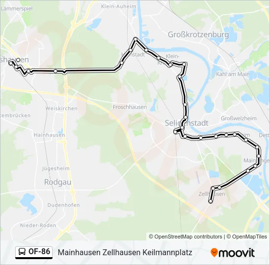 OF-86 Bus Line Map