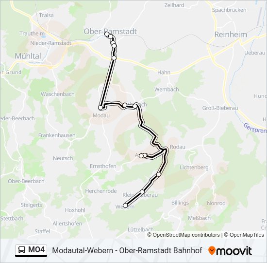MO4 Bus Line Map