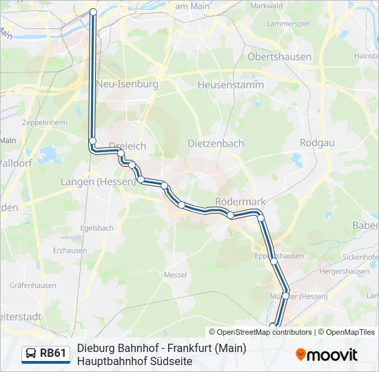 RB61 Bus Line Map