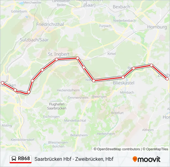 RB68 Bus Line Map