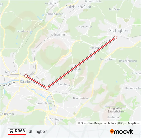 RB68 Bus Line Map