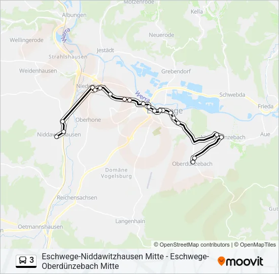 3 Bus Line Map