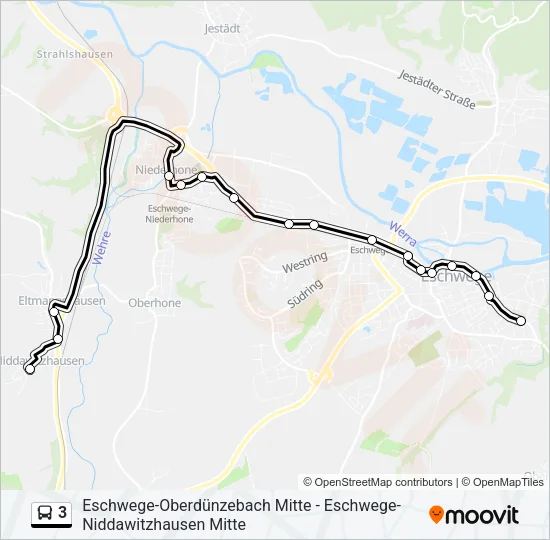 3 Bus Line Map