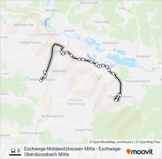 3 Bus Line Map