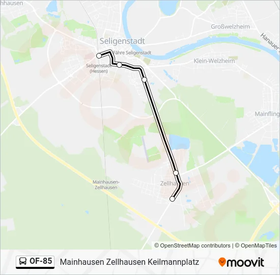 Автобус OF-85: карта маршрута