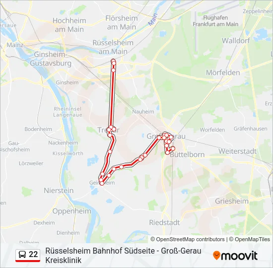 22 Bus Line Map