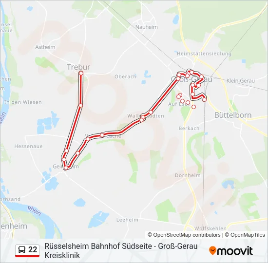 22 Bus Line Map