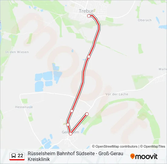22 Bus Line Map
