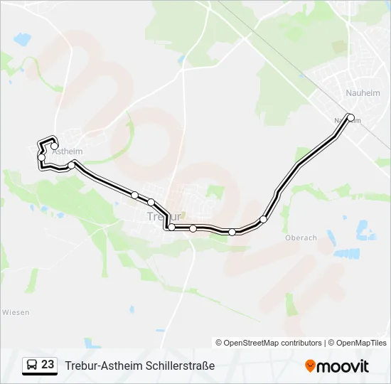 23 Bus Line Map