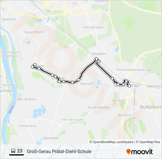 23 Bus Line Map