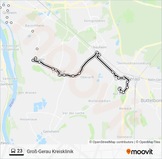 23 Bus Line Map