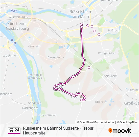 Автобус 24: карта маршрута