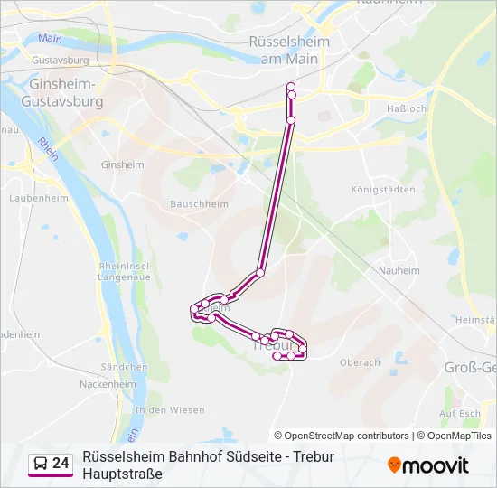 24 Bus Line Map