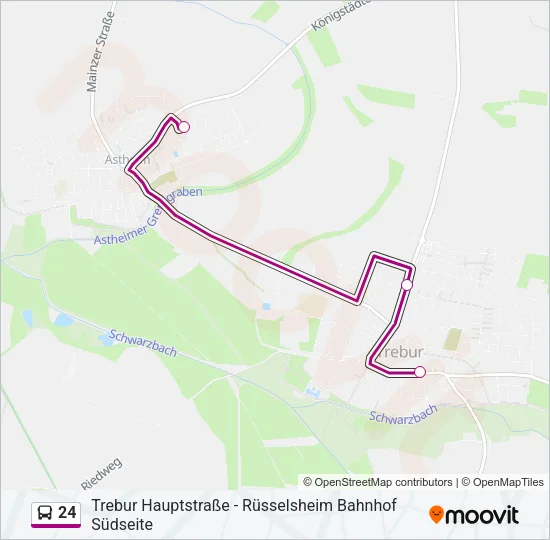 24 Bus Line Map