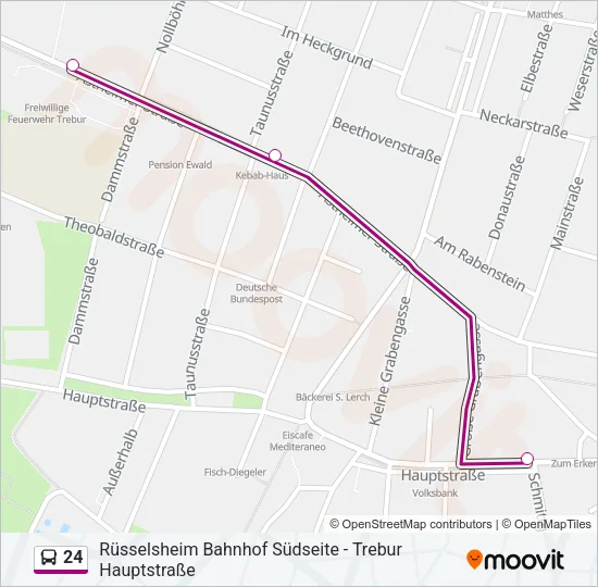 24 Bus Line Map