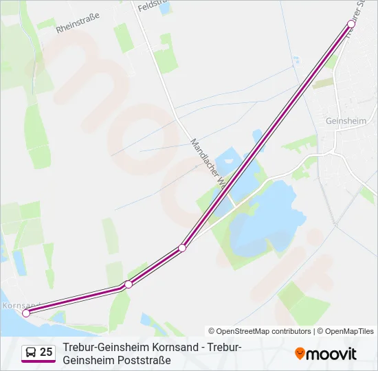 25 Bus Line Map