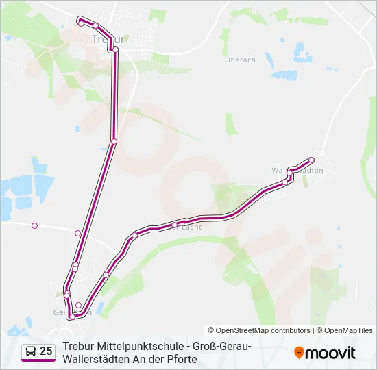 Автобус 25: карта маршрута
