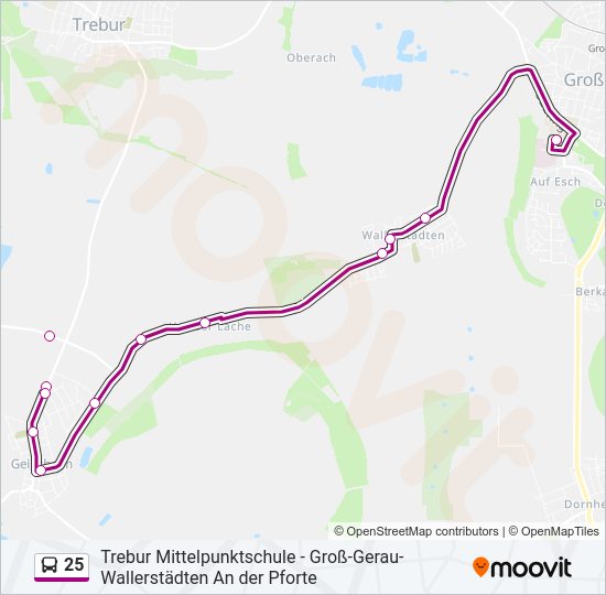 Автобус 25: карта маршрута
