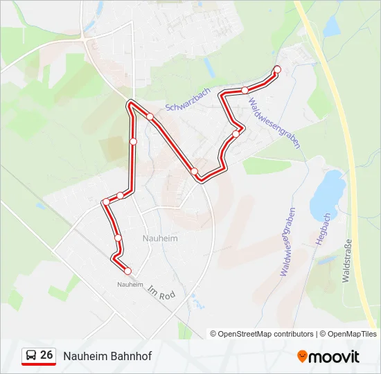 26 Bus Line Map