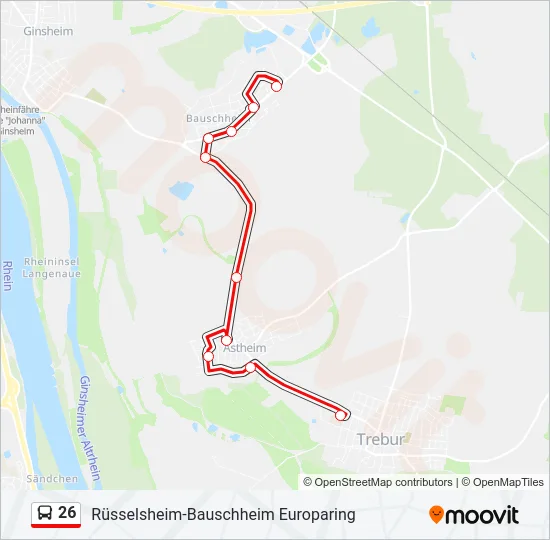 26 Bus Line Map