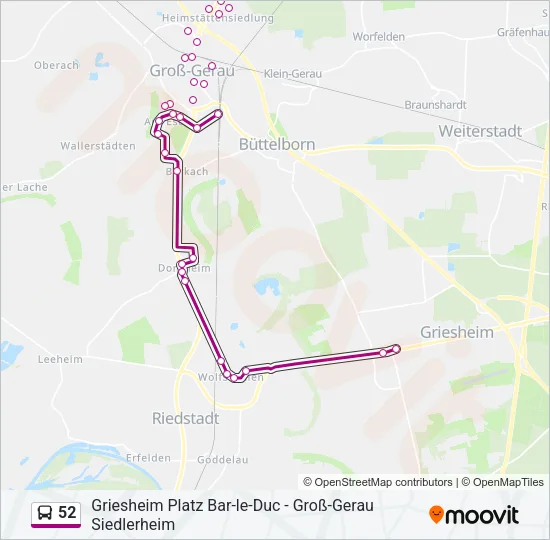 52 Bus Line Map