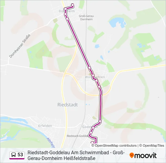 53 Bus Line Map