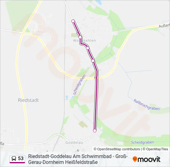 53 Bus Line Map