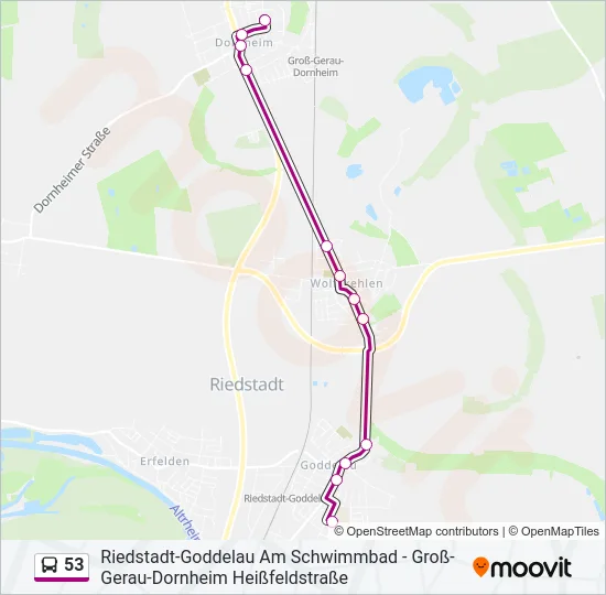 53 Bus Line Map